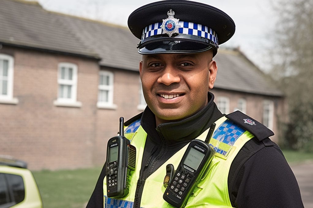 A British police officer