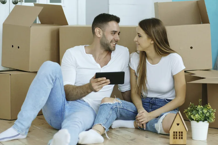Young Couple Moving Home