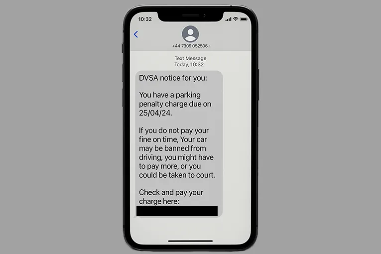 an image showing what parking fine scams are